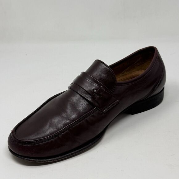 Allen Edmonds Modena Loafers Mens 9 EEE Wide Burgundy Leather Slip On Shoe Italy main image 7